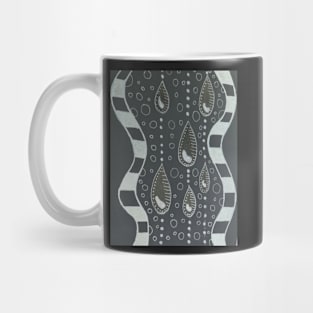 Rain panel in black and grey Mug